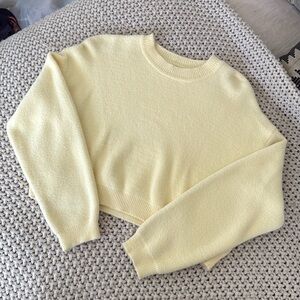 Zara Yellow Cropped Sweater